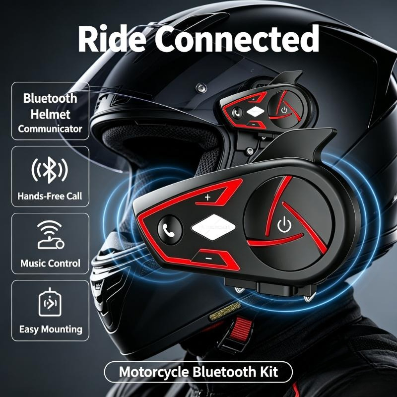 Intercom Headset Helmet - ชุดหูฟังติดหมวกกันน็อค S3 ระยะ 1000 เมตร รองรับบลูทูธ