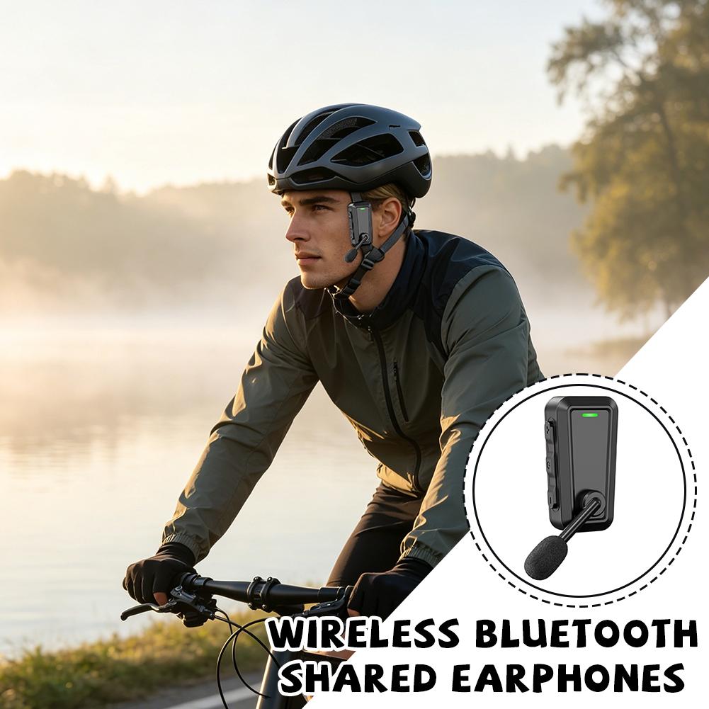 Intercom Headset Helmet - ชุดหูฟังอินเตอร์คอมไร้สายสำหรับหมวกกันน็อค ตัดเสียงรบกวน กันน้ำ หูฟังสเตอริโอ สำหรับขี่มอเตอร์ไซค์และจักรยาน เสียงคมชัด