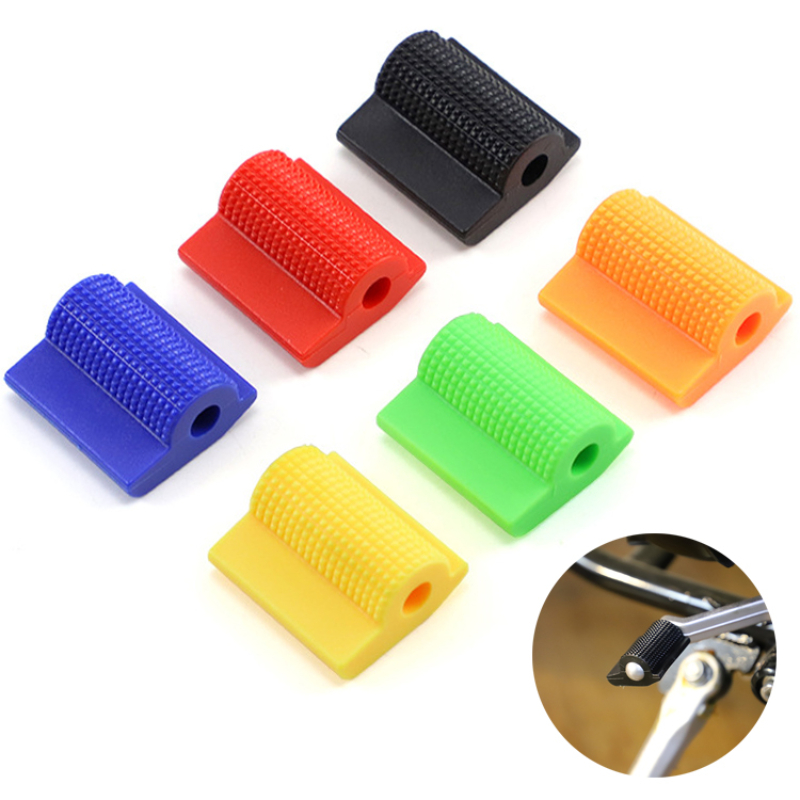Motorcycle Gear Sleeve - คันเกียร์คันเกียร์อเนกประสงค์สำหรับรถจักรยานยนต์ที่เหยียบยางฝาครอบรองเท้าป้องกันรองเท้าปลอกเจลสำหรับวางเท้าอุปกรณ์เสริมมอเตอร์ไซค์มี6สี
