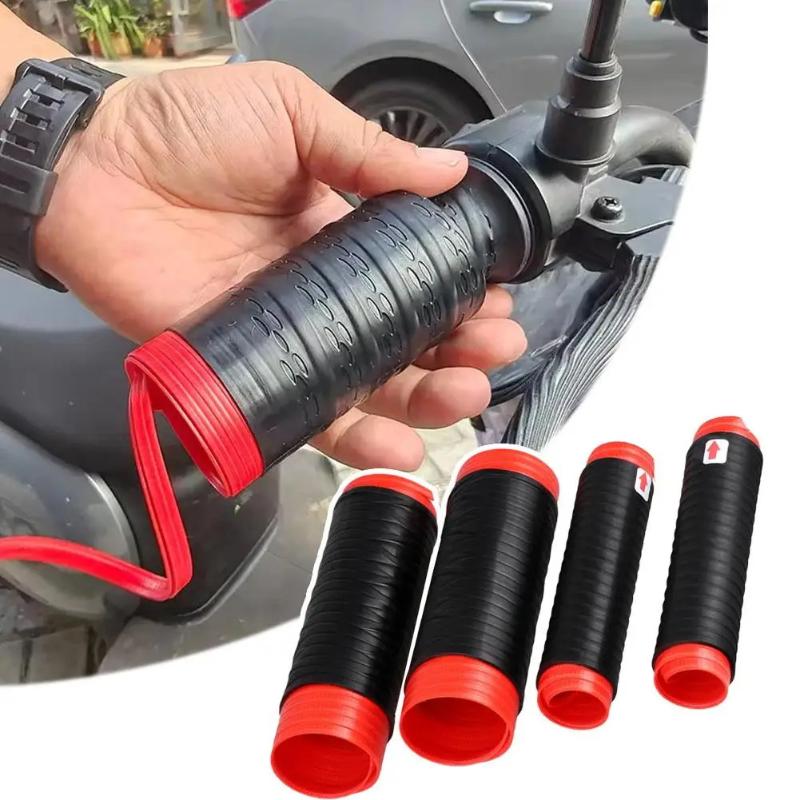 Motorcycle Gear Sleeve - ปลอกแฮนด์มอเตอร์ไซค์ซิลิโคนกันลื่นแบบหดตัวได้ รุ่นใหม่ปี 2026 พร้อมปลอกหุ้มก้านเบรกและก้านคลัตช์ ชุด 2