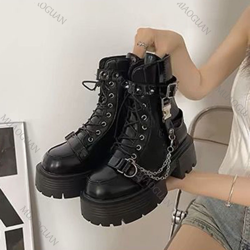 รองเท้าบูทข้อเท้าพื้นหนาสไตล์พ - Motorcycle Gear Pants บทวิจารณ์และราคา